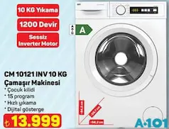 SEG CM 10121 INV 10 KG ÇAMAŞIR MAKİNESİ